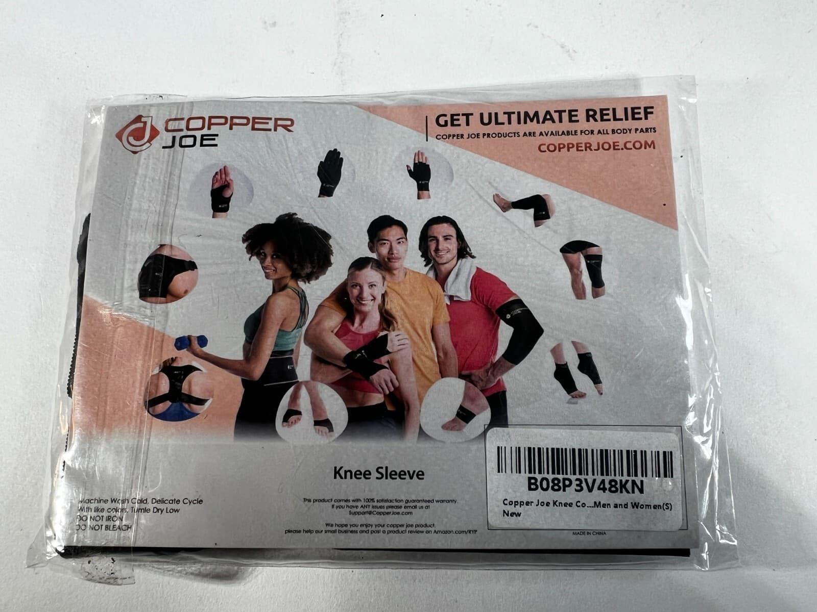 NEW Copper Joe Knee Compression Sleeve Small One 1 Pack Unisex Men Women Sealed - Thumbnail 4