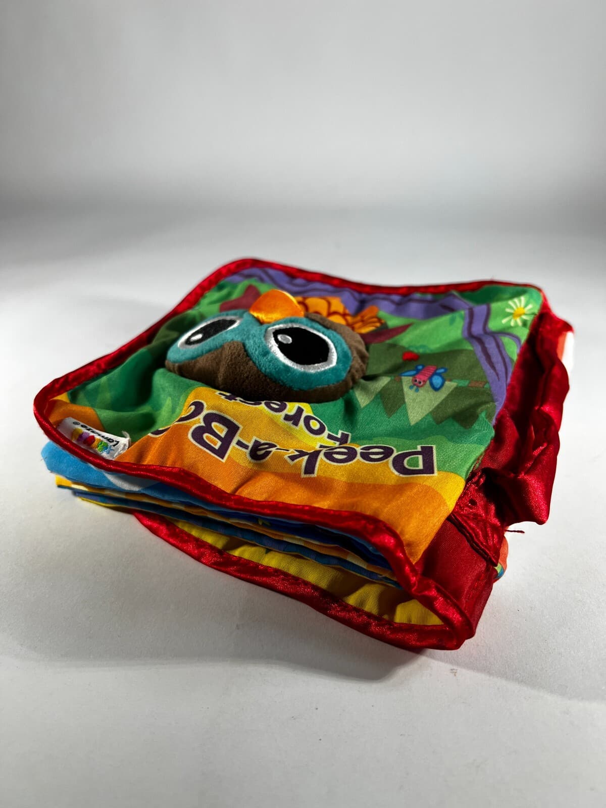 Tomy Lamaze Peek-A-Boo Forest Friend Soft Cloth Crinkle Baby Sensory Infant Book - Thumbnail 4