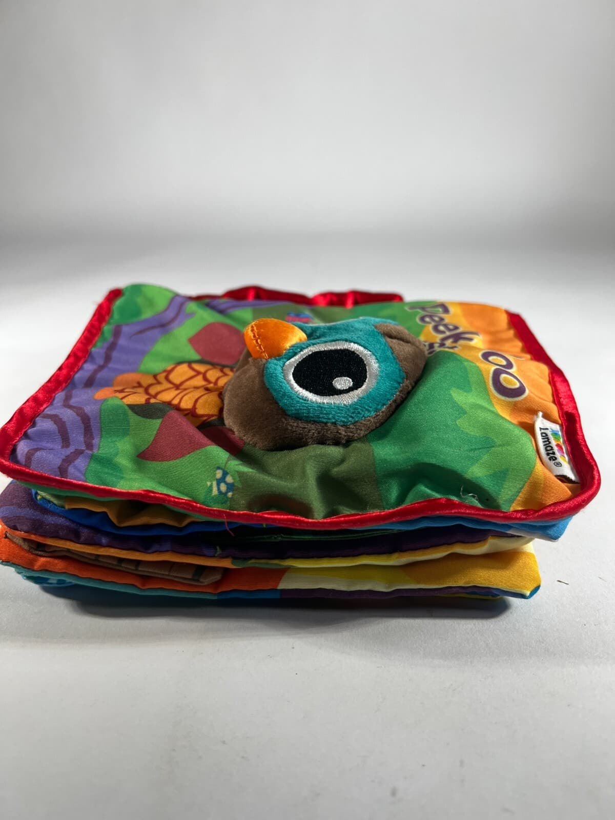 Tomy Lamaze Peek-A-Boo Forest Friend Soft Cloth Crinkle Baby Sensory Infant Book - Thumbnail 5