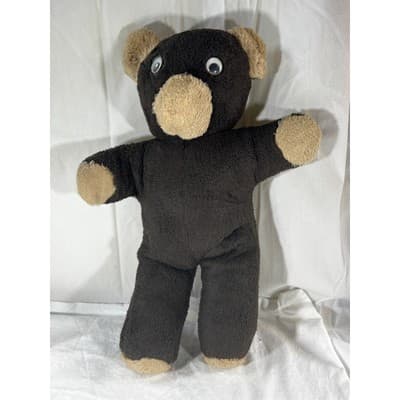 Googly Eye Old Vintage Brown Teddy Bear Stuffed Animal Plush Toy 18" RARE MCM - Thumbnail 3