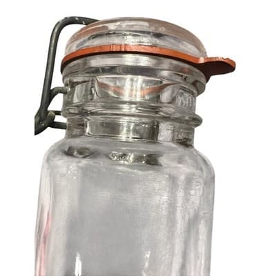 Vintage Glass Wire Closure Jar 1877 Canning With Wire Bail - Thumbnail 11