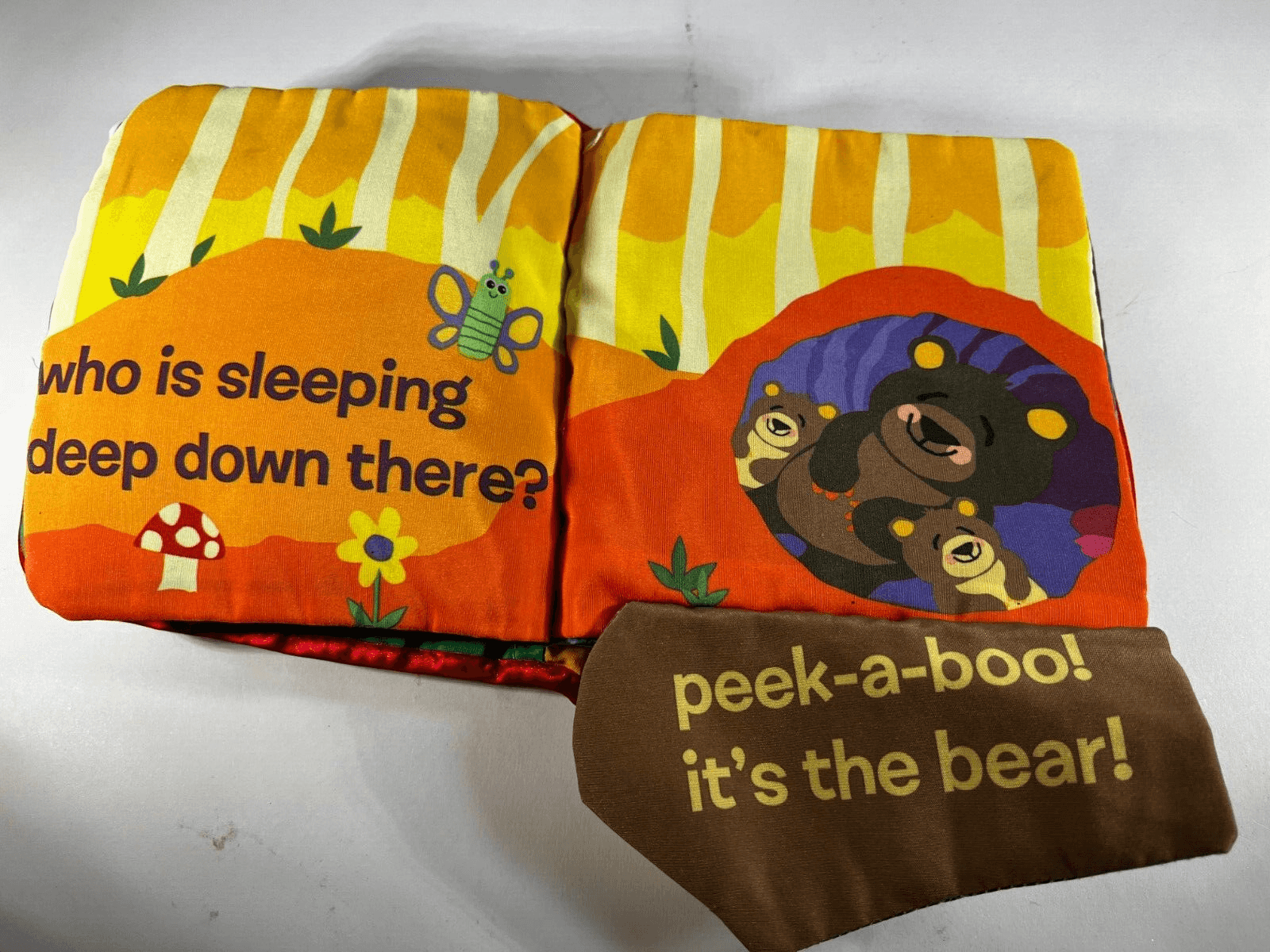Tomy Lamaze Peek-A-Boo Forest Friend Soft Cloth Crinkle Baby Sensory Infant Book - Thumbnail 9