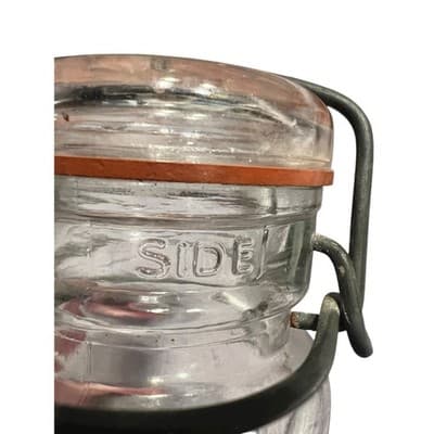 Vintage Glass Wire Closure Jar 1877 Canning With Wire Bail - Thumbnail 13