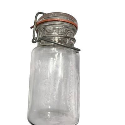 Vintage Glass Wire Closure Jar 1877 Canning With Wire Bail - Thumbnail 7