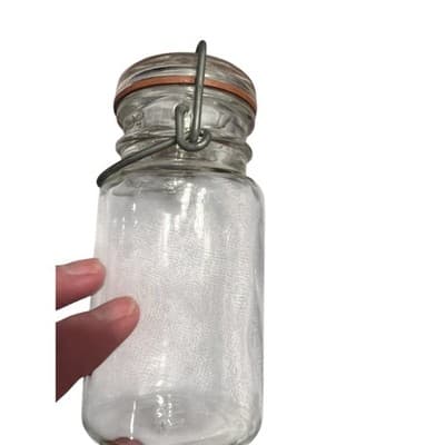 Vintage Glass Wire Closure Jar 1877 Canning With Wire Bail - Thumbnail 9