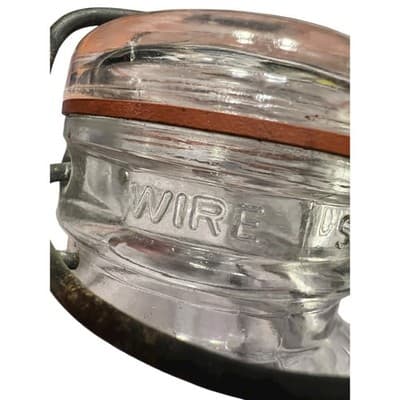 Vintage Glass Wire Closure Jar 1877 Canning With Wire Bail - Thumbnail 12