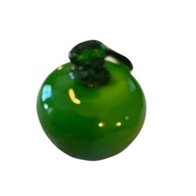 Murano Brand Vintage Green Blown Art Glass Apple Beautiful Fruit - Thumbnail 8