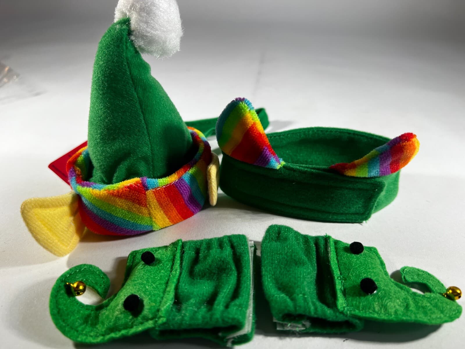 NEW Cat Christmas Elf Costume Kitten Size Small 4 pieces Outfit Pet Holiday - Thumbnail 9