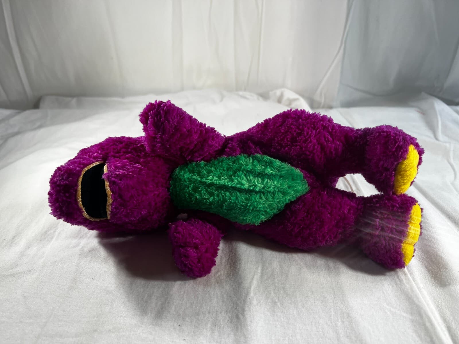 Vintage Barney Plush Open Mouth Lyons Partnership Rare 10" The Purple Dinosaur - Thumbnail 12