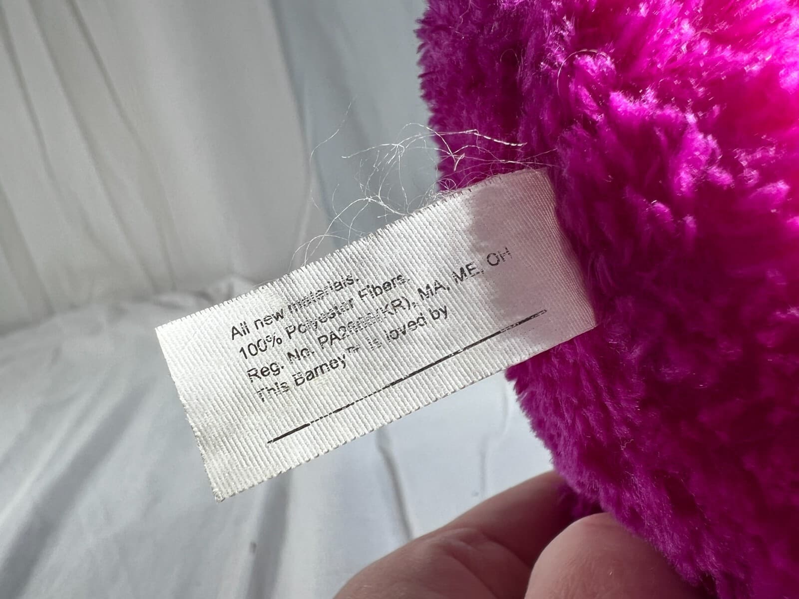 Vintage Barney Plush Open Mouth Lyons Partnership Rare 10" The Purple Dinosaur - Thumbnail 11