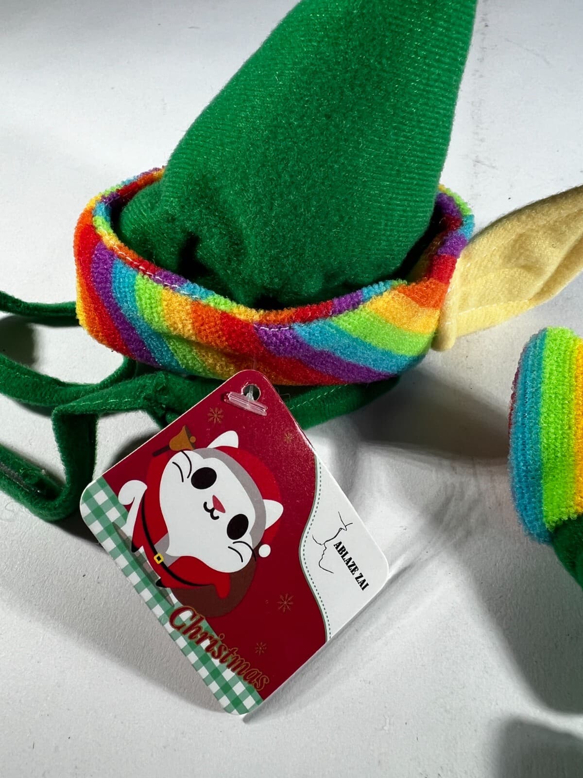 NEW Cat Christmas Elf Costume Kitten Size Small 4 pieces Outfit Pet Holiday - Thumbnail 6