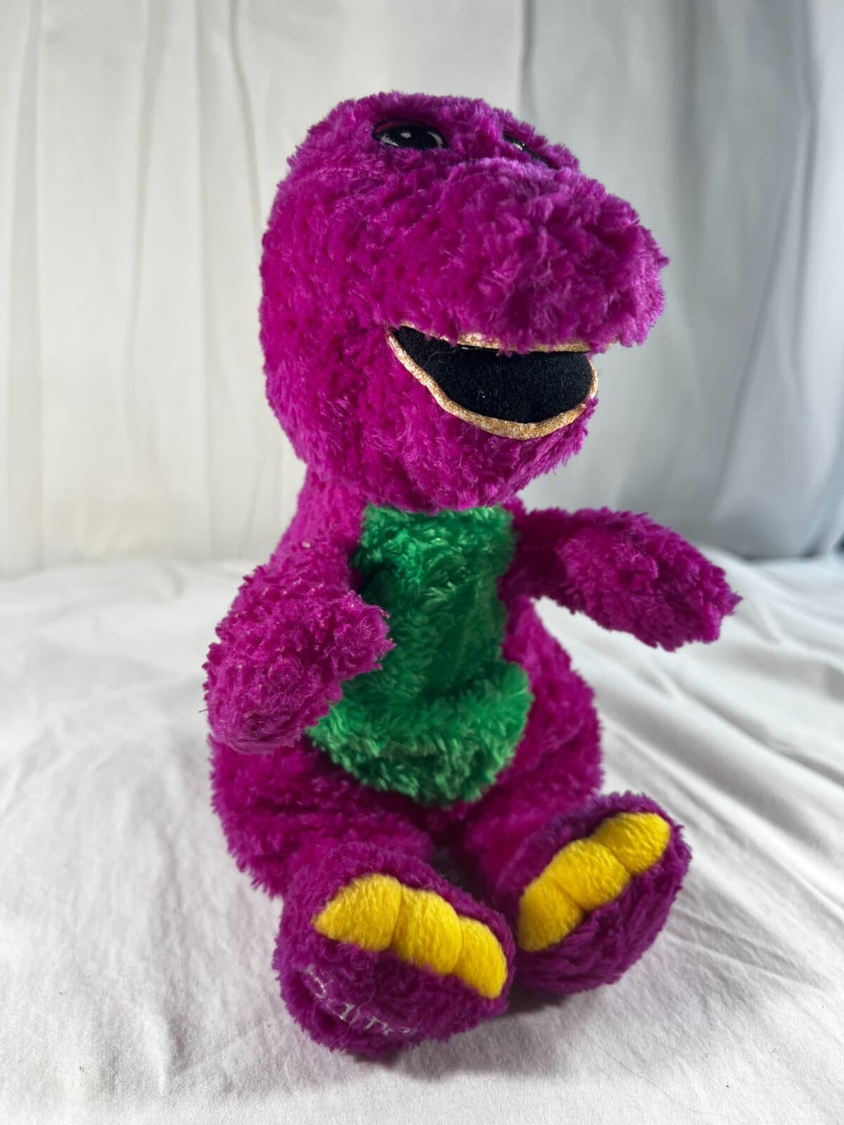 Vintage Barney Plush Open Mouth Lyons Partnership Rare 10" The Purple Dinosaur - Thumbnail 3