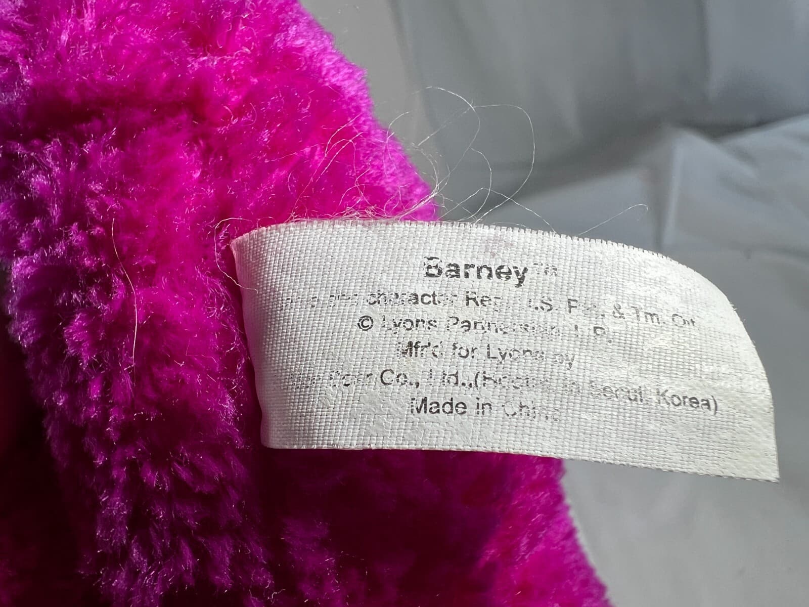 Vintage Barney Plush Open Mouth Lyons Partnership Rare 10" The Purple Dinosaur - Thumbnail 10
