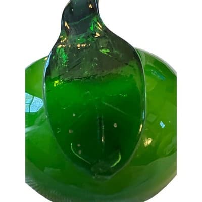 Murano Brand Vintage Green Blown Art Glass Apple Beautiful Fruit - Thumbnail 5
