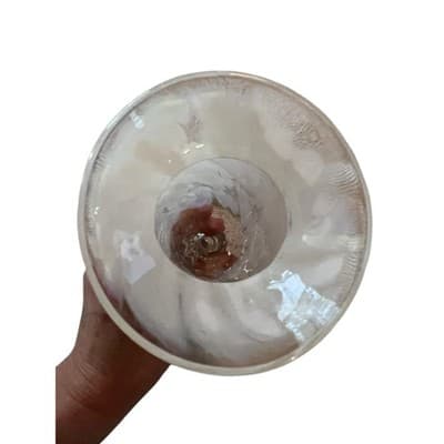 Vintage Lenox Crystal Gallery Line White Opalescent Vase - Thumbnail 4
