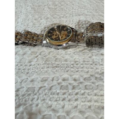 Lavaredo Automatic Skeleton Watch Diamond Dial Two Tone Stainless Steel Luxury - Thumbnail 7