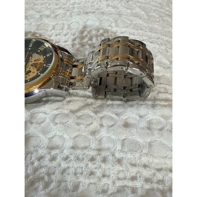 Lavaredo Automatic Skeleton Watch Diamond Dial Two Tone Stainless Steel Luxury - Thumbnail 6