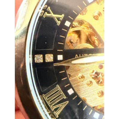 Lavaredo Automatic Skeleton Watch Diamond Dial Two Tone Stainless Steel Luxury - Thumbnail 11