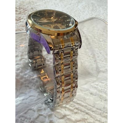 Lavaredo Automatic Skeleton Watch Diamond Dial Two Tone Stainless Steel Luxury - Thumbnail 13
