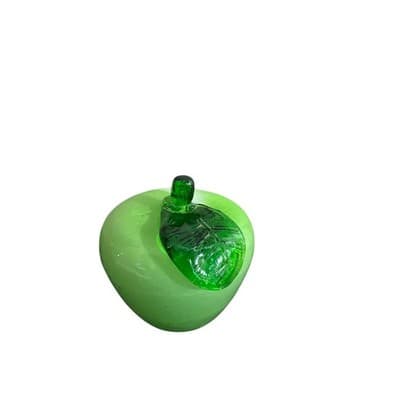 Murano Style Vintage Light Green Apple Glass Art - Thumbnail 17
