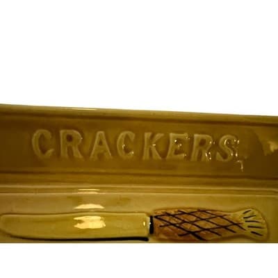 Vintage Ceramic Cheese & Cracker Serving Dish Tray Los Angeles Potteries MCM - Thumbnail 13