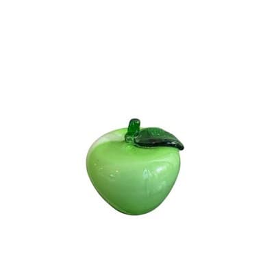 Murano Style Vintage Light Green Apple Glass Art - Thumbnail 13
