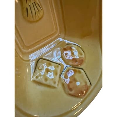 Vintage Ceramic Cheese & Cracker Serving Dish Tray Los Angeles Potteries MCM - Thumbnail 11
