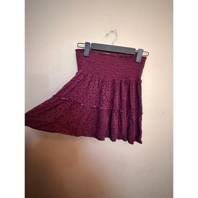 Hippie Rose Women's Mini Skirt Medium Wide Elastic Scrunch Waistband - Thumbnail 3