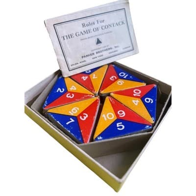 Vintage CONTACK Board Game 1939 Original Box Complete All Pieces Instructions - Thumbnail 11