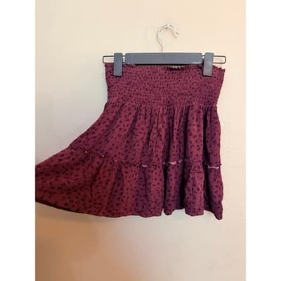 Hippie Rose Women's Mini Skirt Medium Wide Elastic Scrunch Waistband - Thumbnail 10