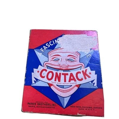 Vintage CONTACK Board Game 1939 Original Box Complete All Pieces Instructions - Thumbnail 4