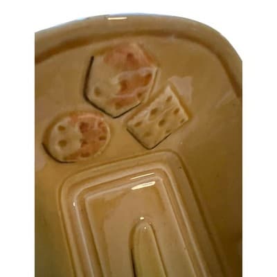 Vintage Ceramic Cheese & Cracker Serving Dish Tray Los Angeles Potteries MCM - Thumbnail 15