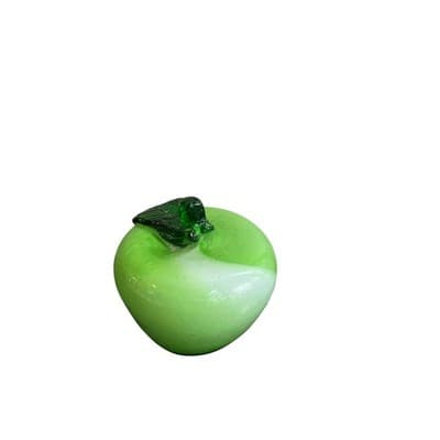 Murano Style Vintage Light Green Apple Glass Art - Thumbnail 16