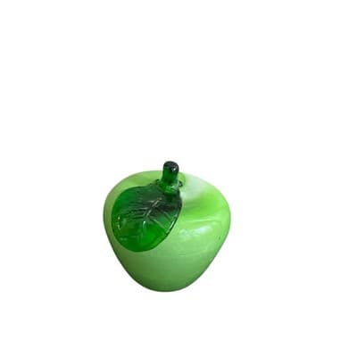 Murano Style Vintage Light Green Apple Glass Art - Thumbnail 15