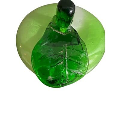 Murano Style Vintage Light Green Apple Glass Art - Thumbnail 6