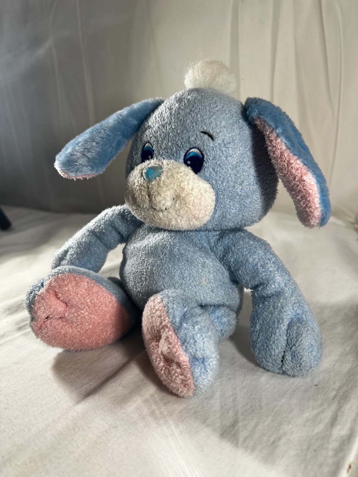 Vintage 2002 Playmates Toys WG Pets Blue Bunny Plush Animal Stuffed Toys Nice - Thumbnail 4