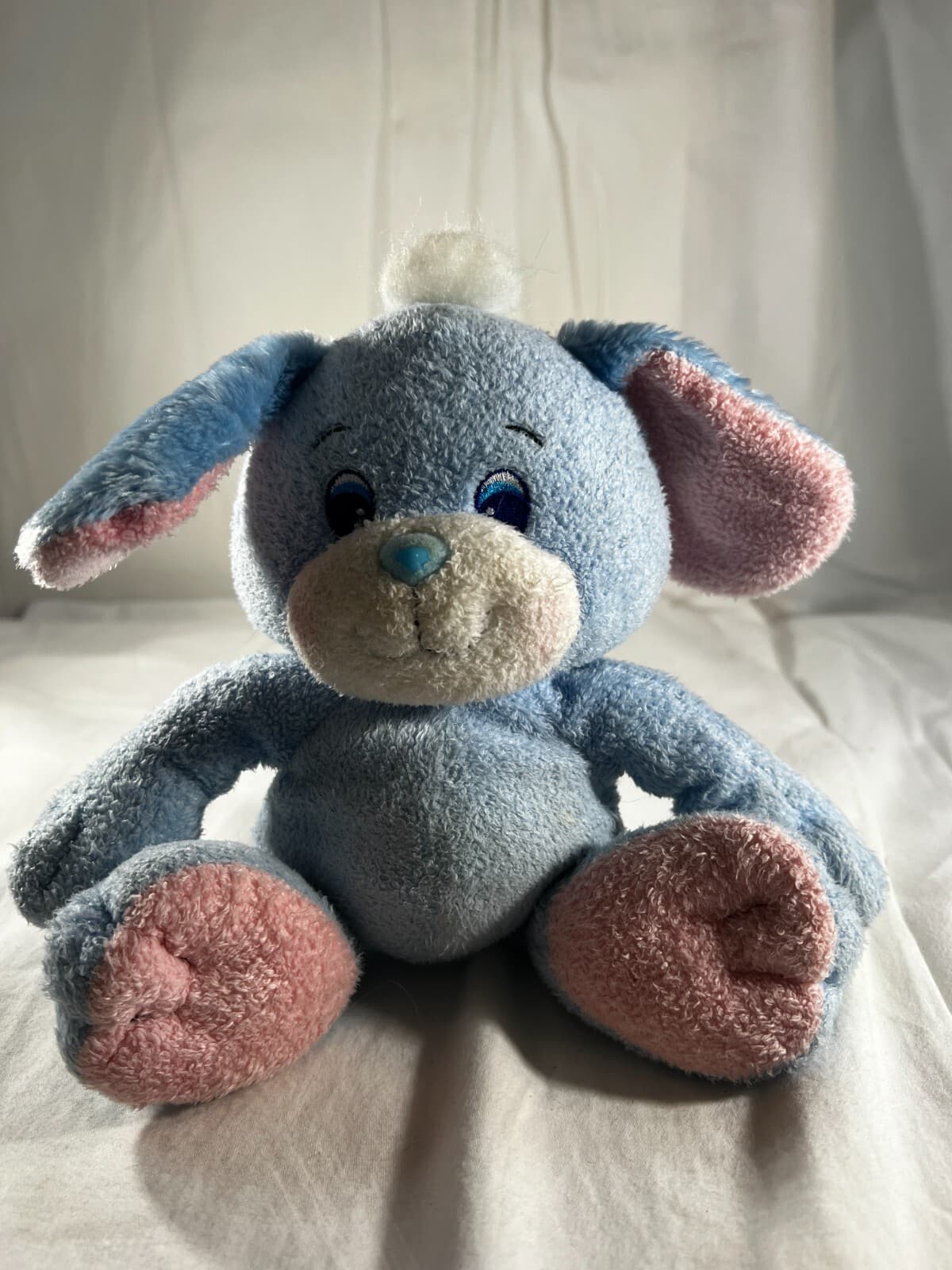 Vintage 2002 Playmates Toys WG Pets Blue Bunny Plush Animal Stuffed Toys Nice - Thumbnail 3