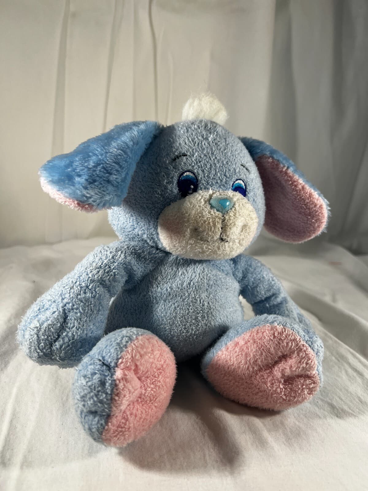 Vintage 2002 Playmates Toys WG Pets Blue Bunny Plush Animal Stuffed Toys Nice - Thumbnail 5