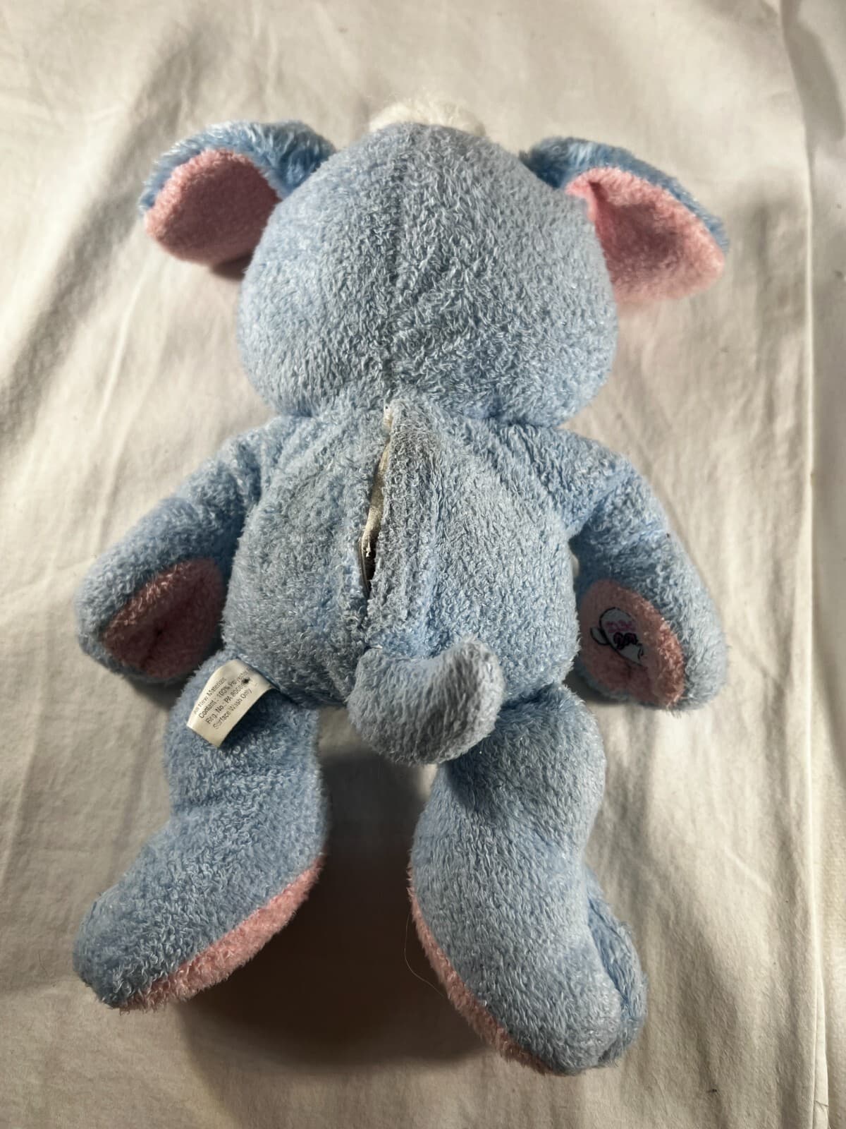 Vintage 2002 Playmates Toys WG Pets Blue Bunny Plush Animal Stuffed Toys Nice - Thumbnail 2