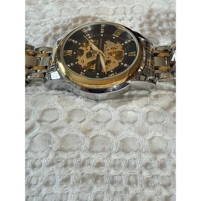 Lavaredo Automatic Skeleton Watch Diamond Dial Two Tone Stainless Steel Luxury - Thumbnail 22