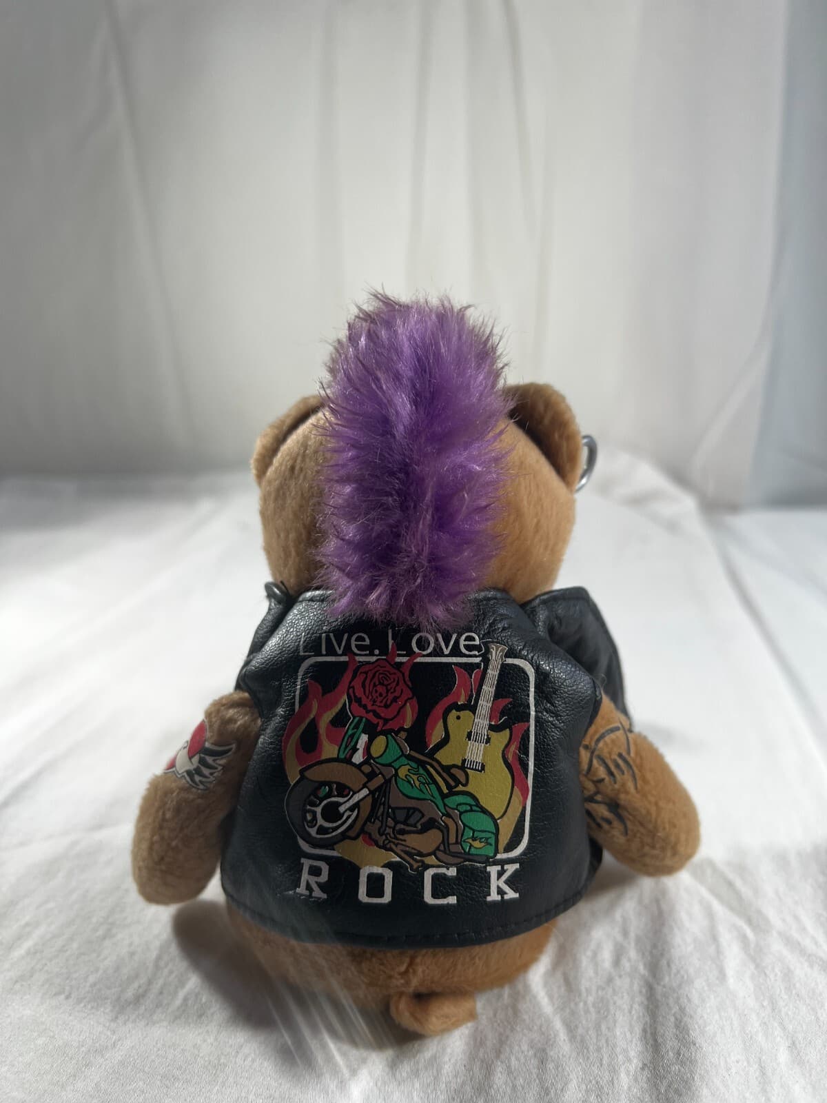 Herrington Teddy Bears Hard Rock Cafe Bear Plush Live Love Rock Leather Vest 8" - Thumbnail 9