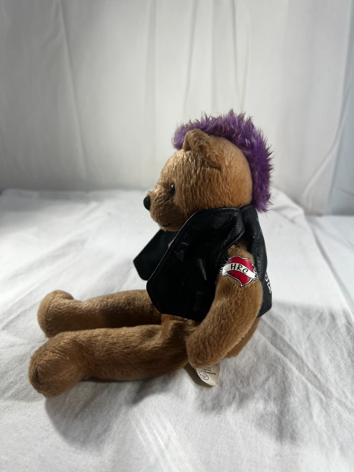 Herrington Teddy Bears Hard Rock Cafe Bear Plush Live Love Rock Leather Vest 8" - Thumbnail 4