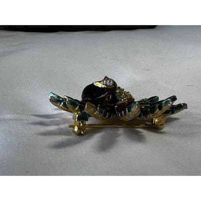Art Mode Vintage Peacock Brooch Pin Vibrant Enamel Rare Design MCM Bird Jewelry - Thumbnail 19