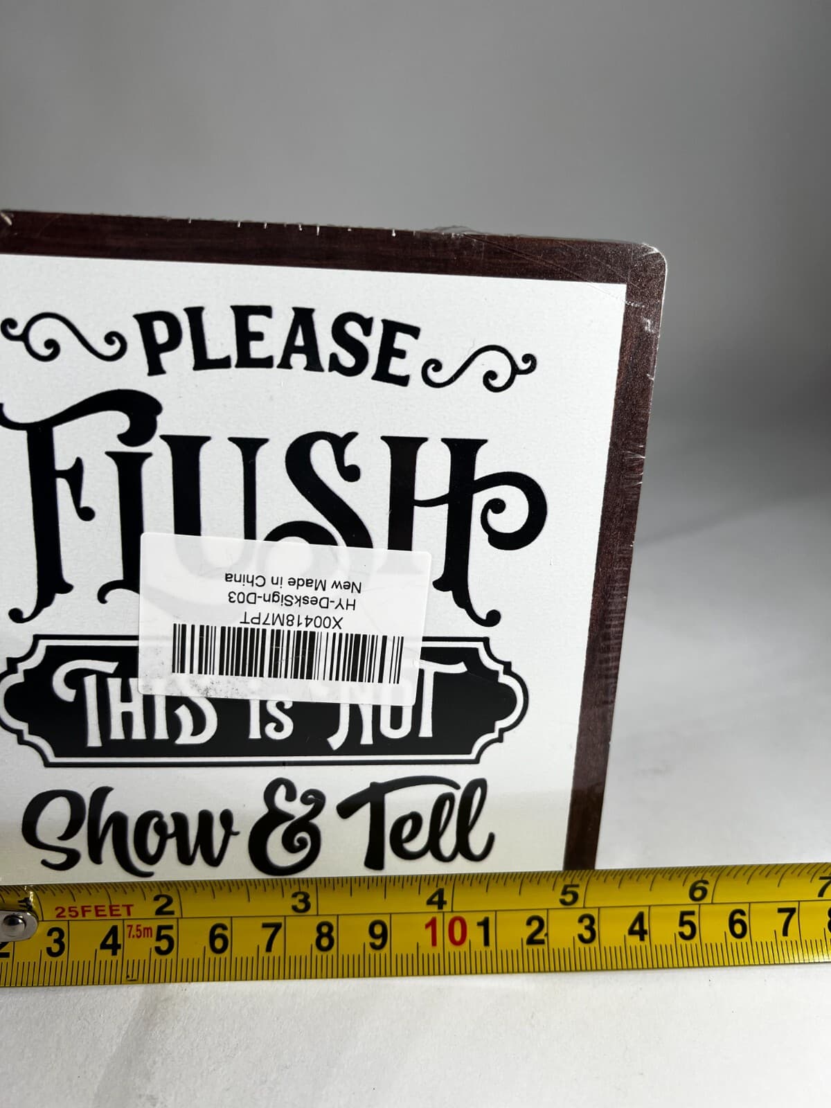 NEW Funny Bathroom Sign Please Flush Not Show and Tell Quote Toilet 5" x 5 " - Thumbnail 6