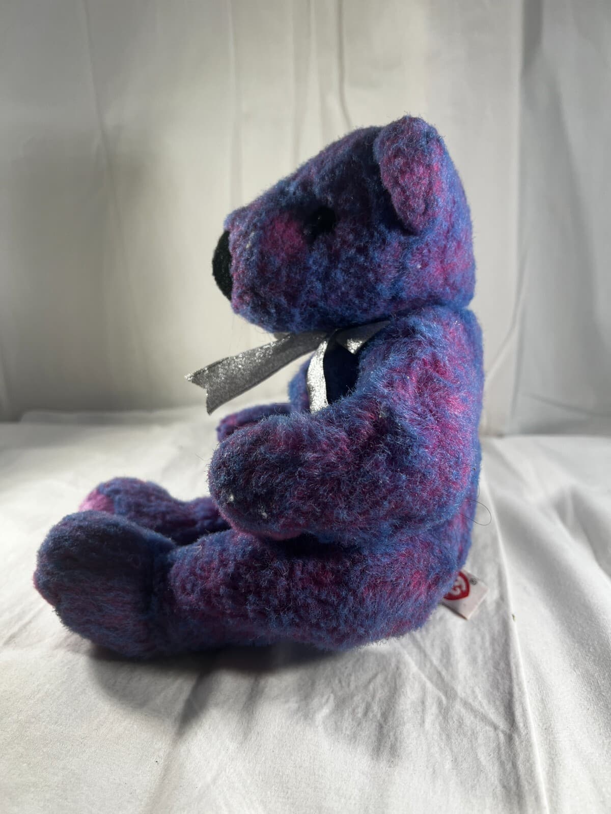 Ty Classic Purplebeary Bear Full Size Plush Stuffed Animal Toy 1999 Purple Vtg - Thumbnail 6