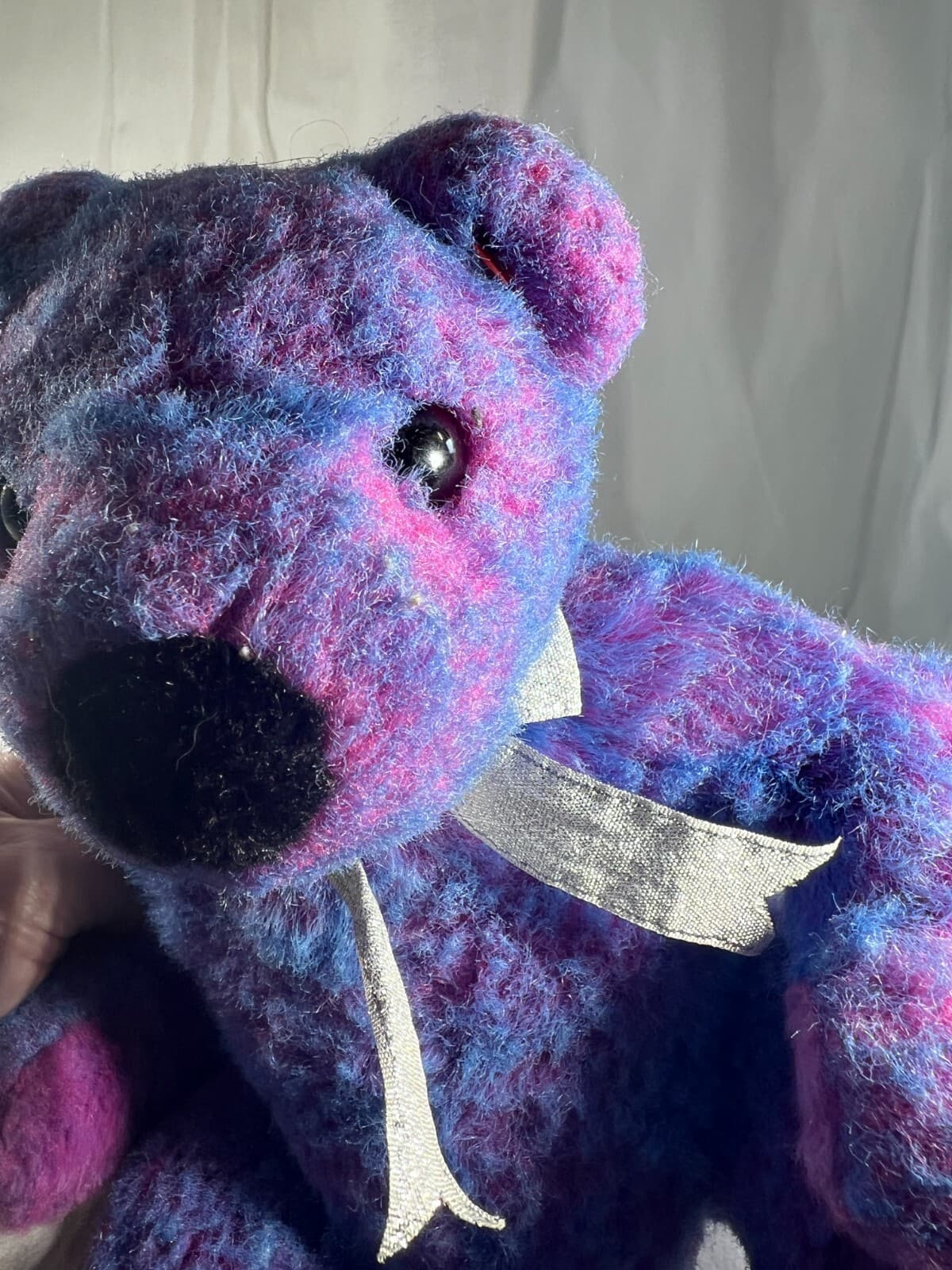 Ty Classic Purplebeary Bear Full Size Plush Stuffed Animal Toy 1999 Purple Vtg - Thumbnail 11