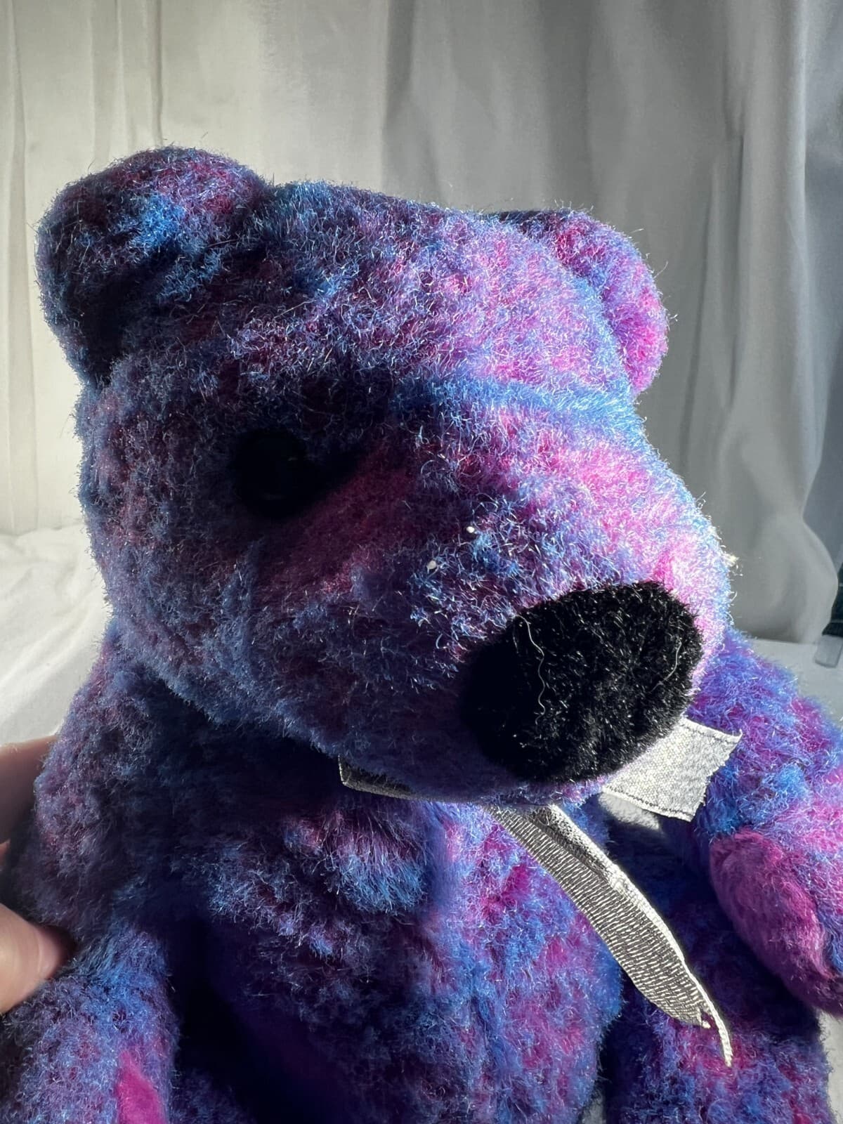 Ty Classic Purplebeary Bear Full Size Plush Stuffed Animal Toy 1999 Purple Vtg - Thumbnail 10