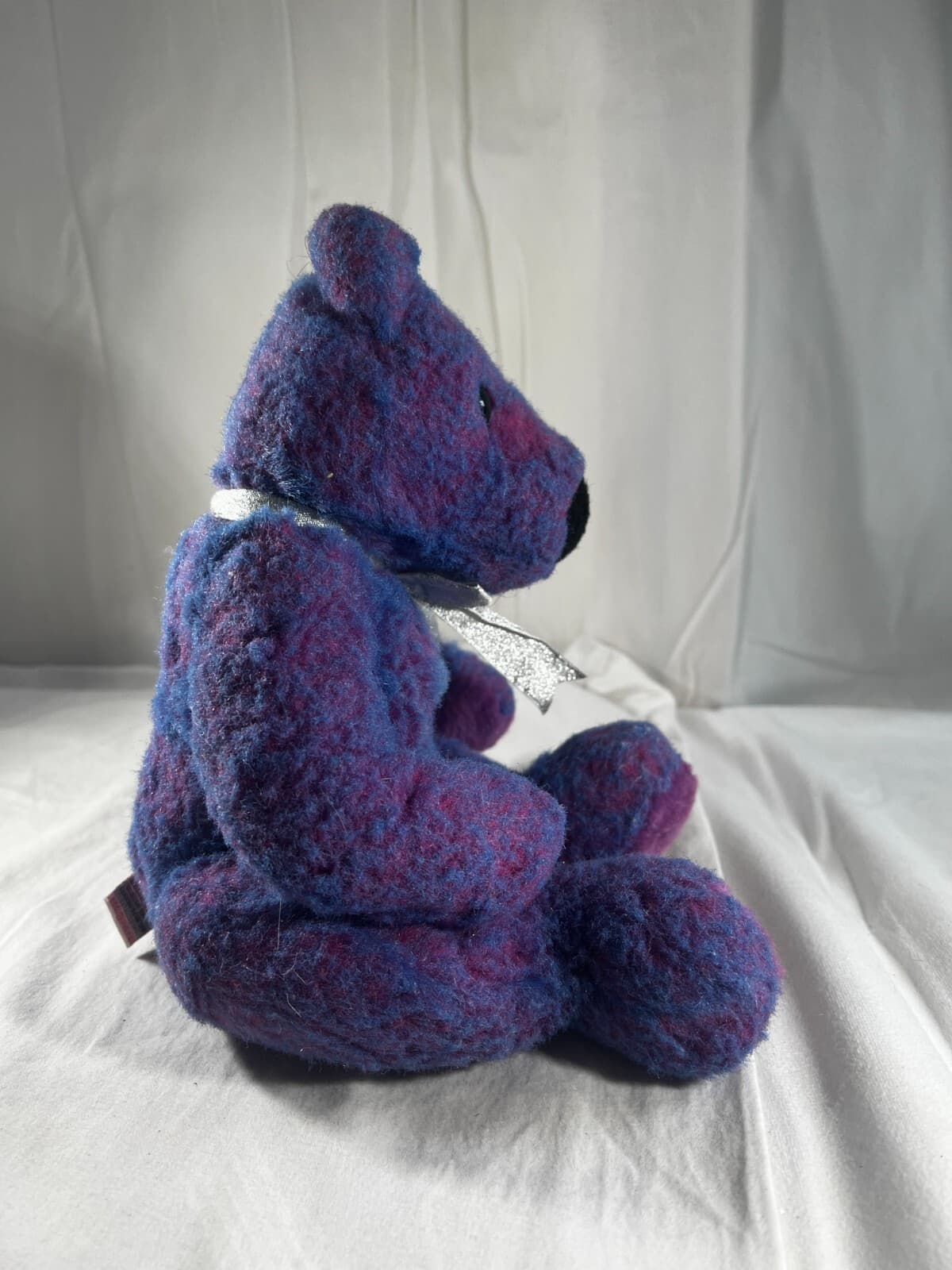 Ty Classic Purplebeary Bear Full Size Plush Stuffed Animal Toy 1999 Purple Vtg - Thumbnail 7