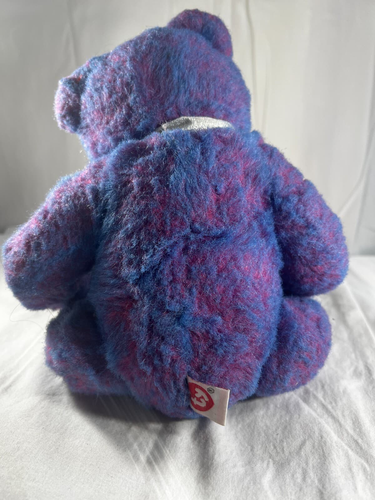 Ty Classic Purplebeary Bear Full Size Plush Stuffed Animal Toy 1999 Purple Vtg - Thumbnail 2