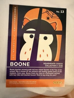 2025 Panini Squishmallows Halloween Boone 13 Foil Card NEW Just Pulled - Thumbnail 2